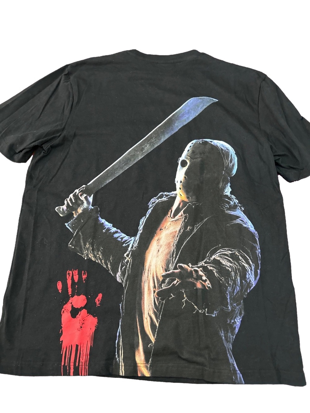 PALACE Black Graphic Horror Mask Machete Tee
